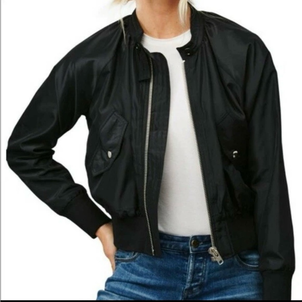 Free People Midnight Bomber Jacket